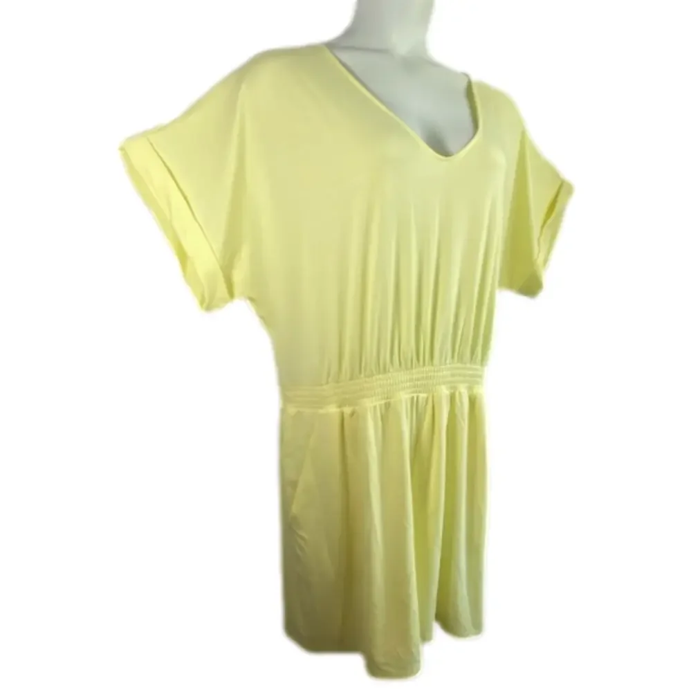 Express Yellow Soft V-Neck Lounge Romper NWT Size XL SKU0537 - Picture 3 of 6